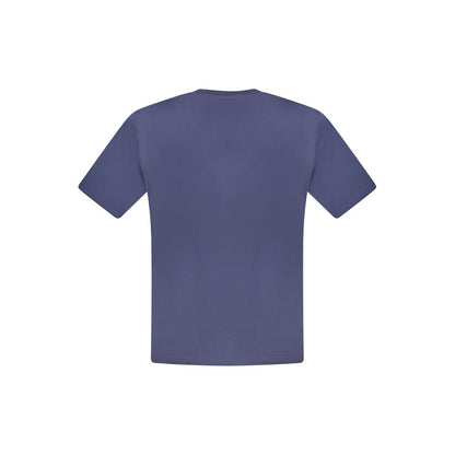 Blue Cotton Men T-Shirt