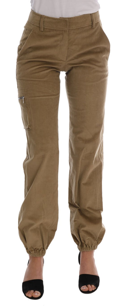 Chique beige casual broek voor een verfijnde stijl