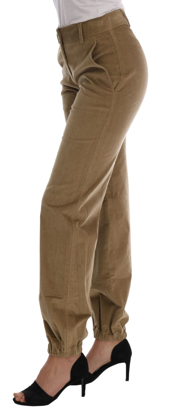 Chique beige casual broek voor een verfijnde stijl