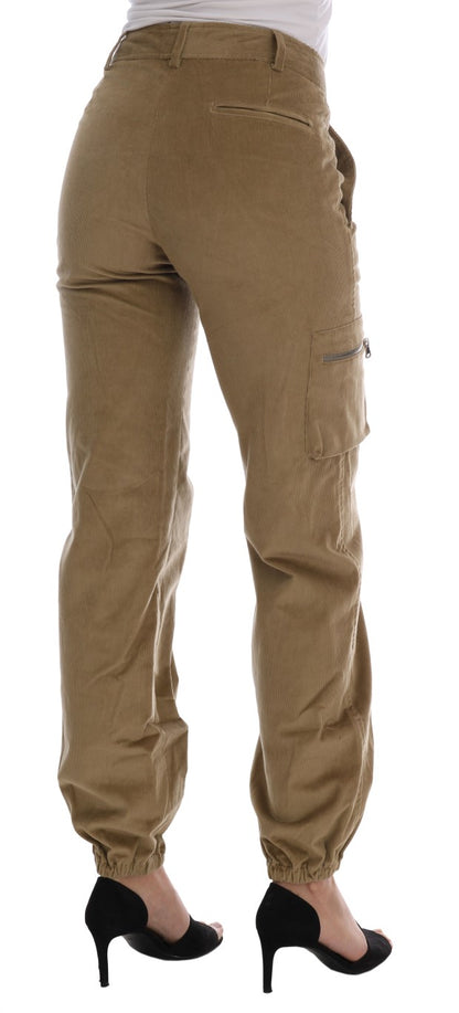 Chique beige casual broek voor een verfijnde stijl