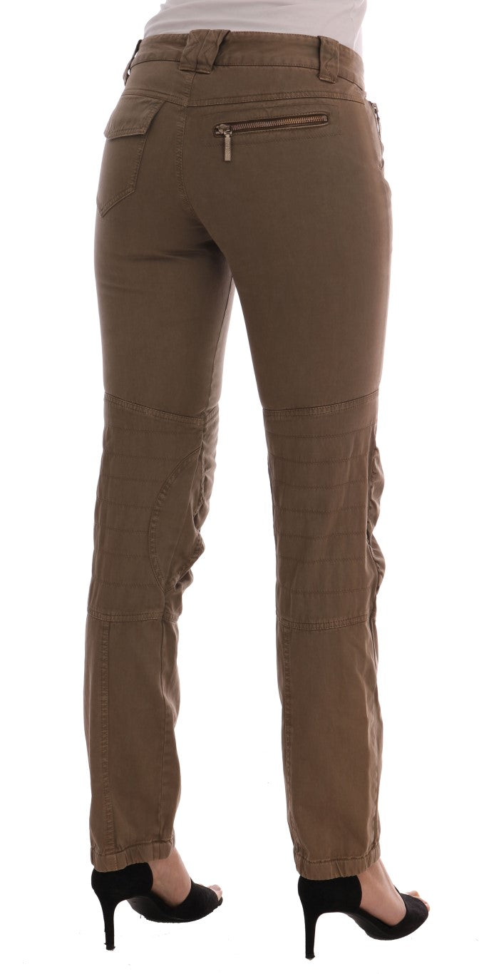 Chic Brown Casual Cotton Pants