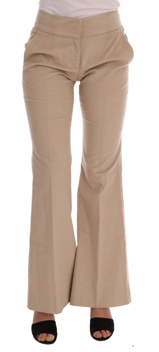 Chique beige bootcut flared broek