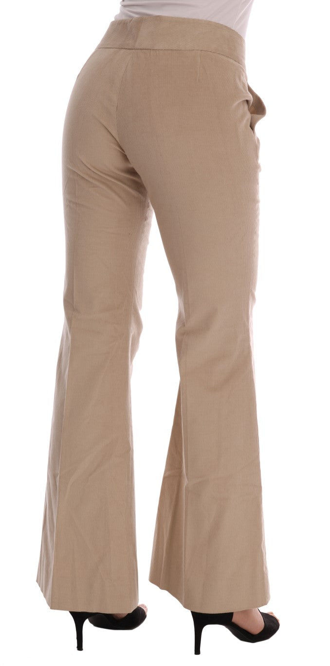 Chique beige bootcut flared broek