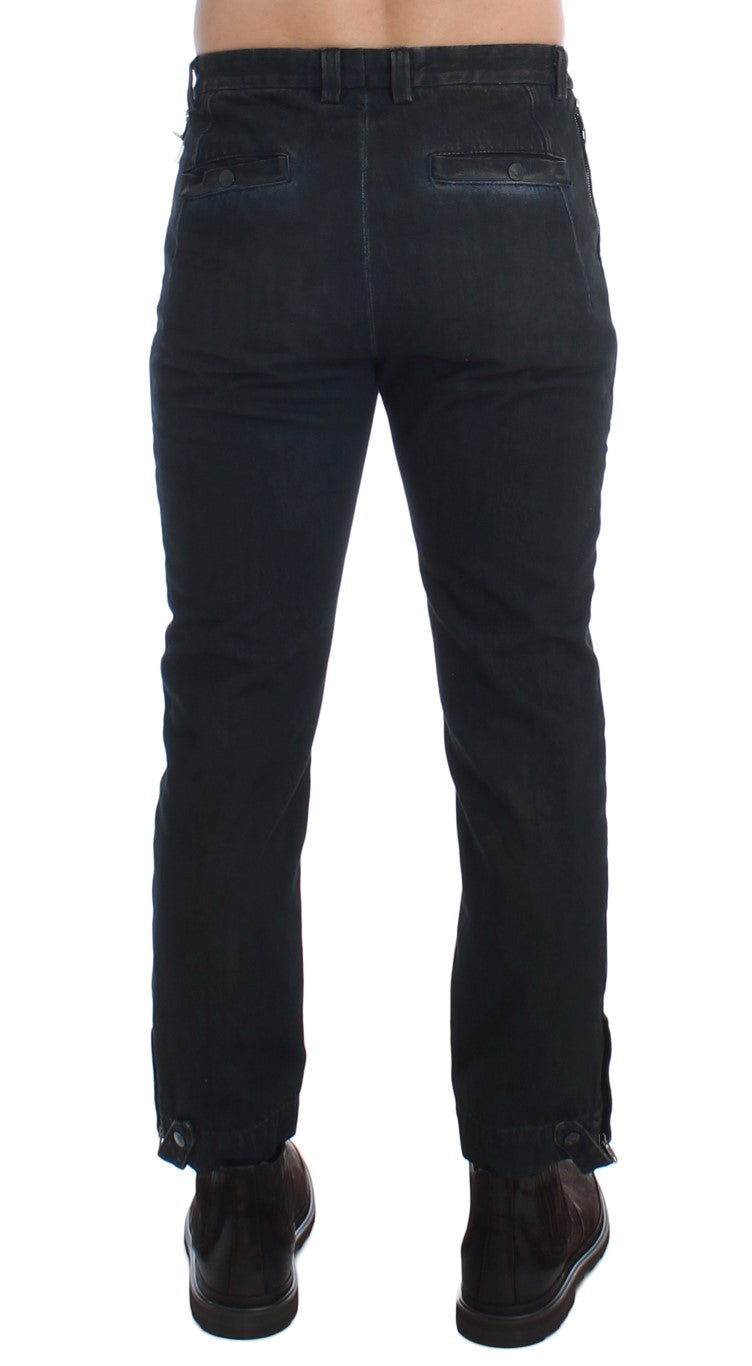 Chique blauwe slim fit denim jeans