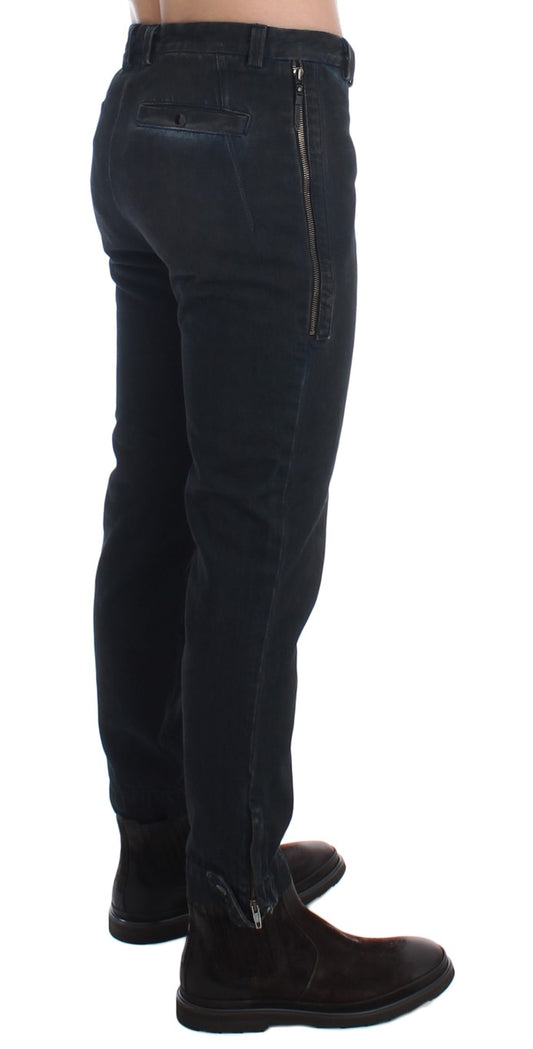 Chique blauwe slim fit denim jeans