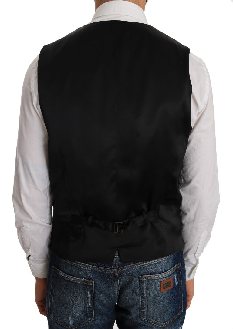 Elegant grijs formeel vest met Torrero-patroon