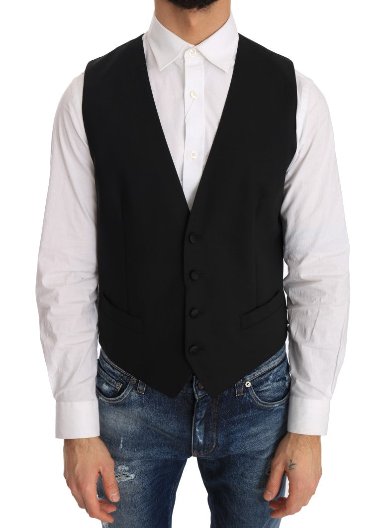 Elegante, slanke, formele gilet in zwart