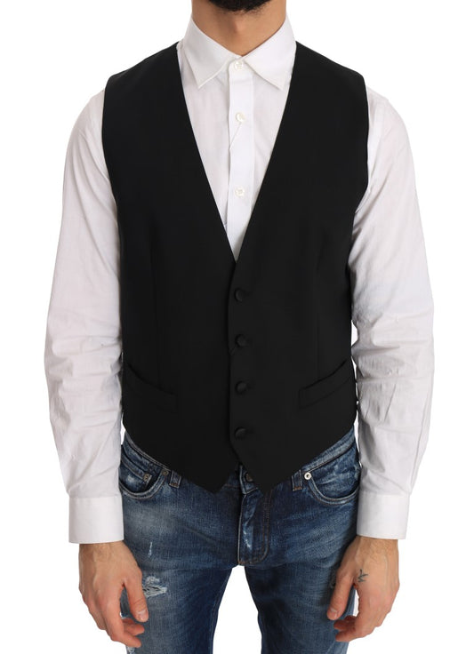 Elegante, slanke, formele gilet in zwart