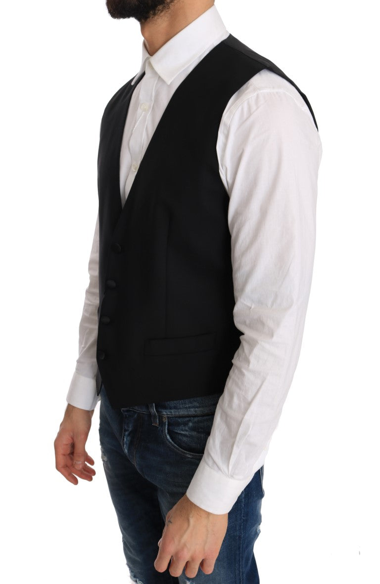 Elegante, slanke, formele gilet in zwart