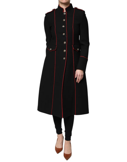 Black Single Breasted Trench Coat Jacket