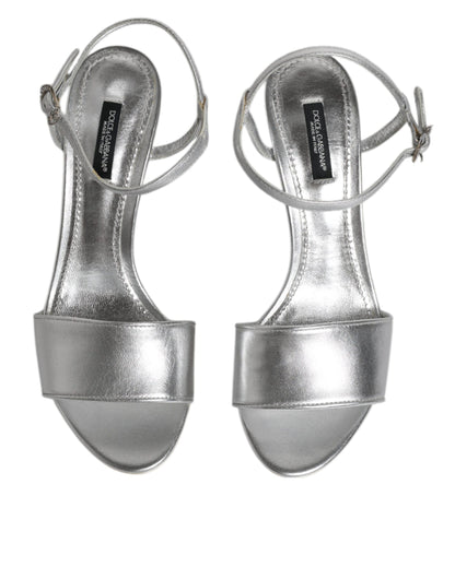 Silver Ankle Strap KEIRA Heels Sandals Shoes