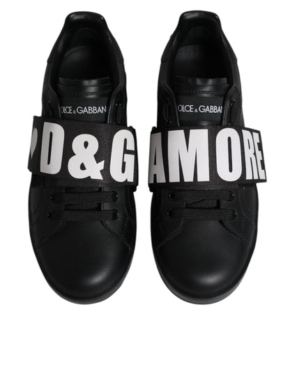 Black D&G AMORE Low Top Sneakers Shoes