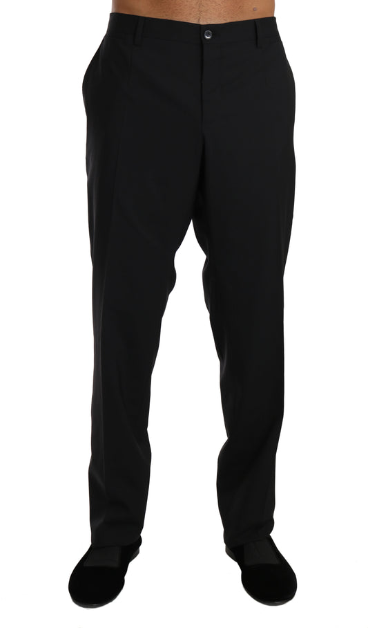 Elegante zwarte wollen pantalon