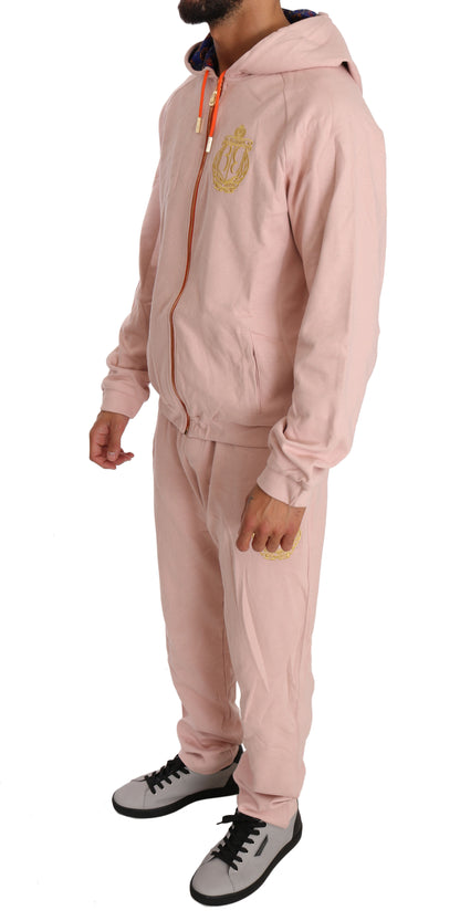 Elegante roze katoenen sweatsuit luxe comfort