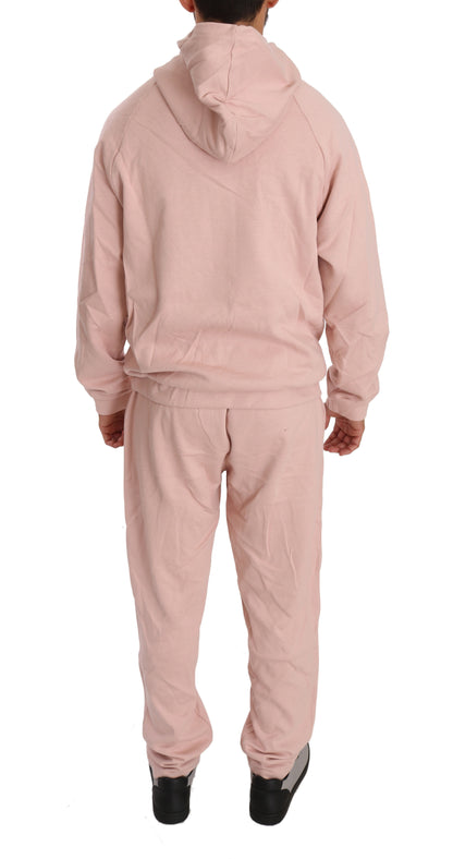 Elegante roze katoenen sweatsuit luxe comfort