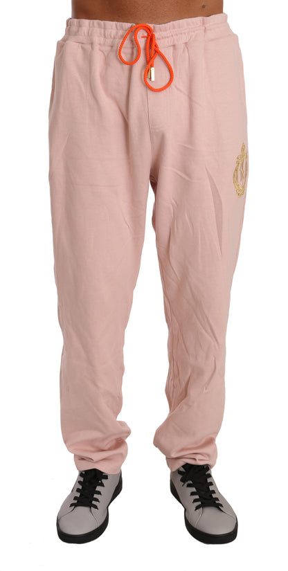 Elegante roze katoenen sweatsuit luxe comfort