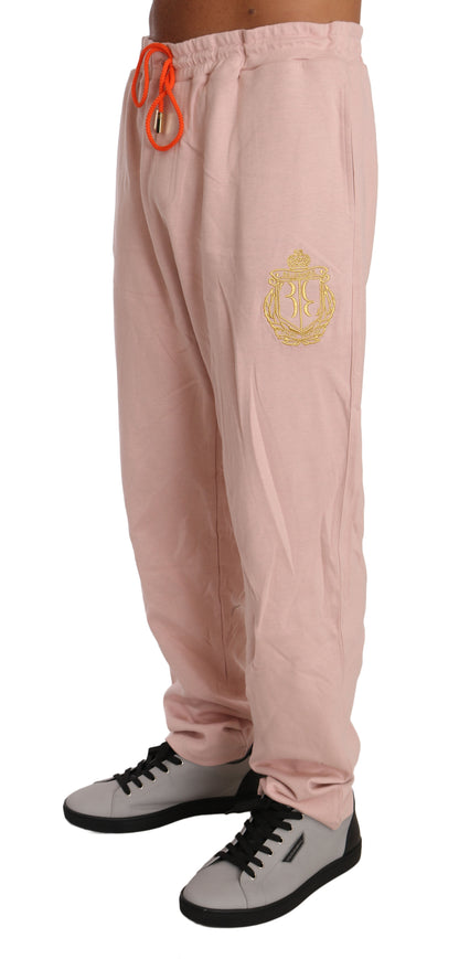 Elegante roze katoenen sweatsuit luxe comfort