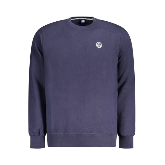 Blue Cotton Men Sweater