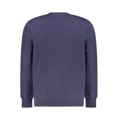 Blue Cotton Men Sweater