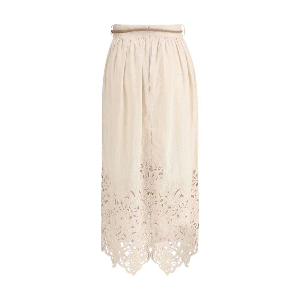 Wylie Embroidered Midi Skirt