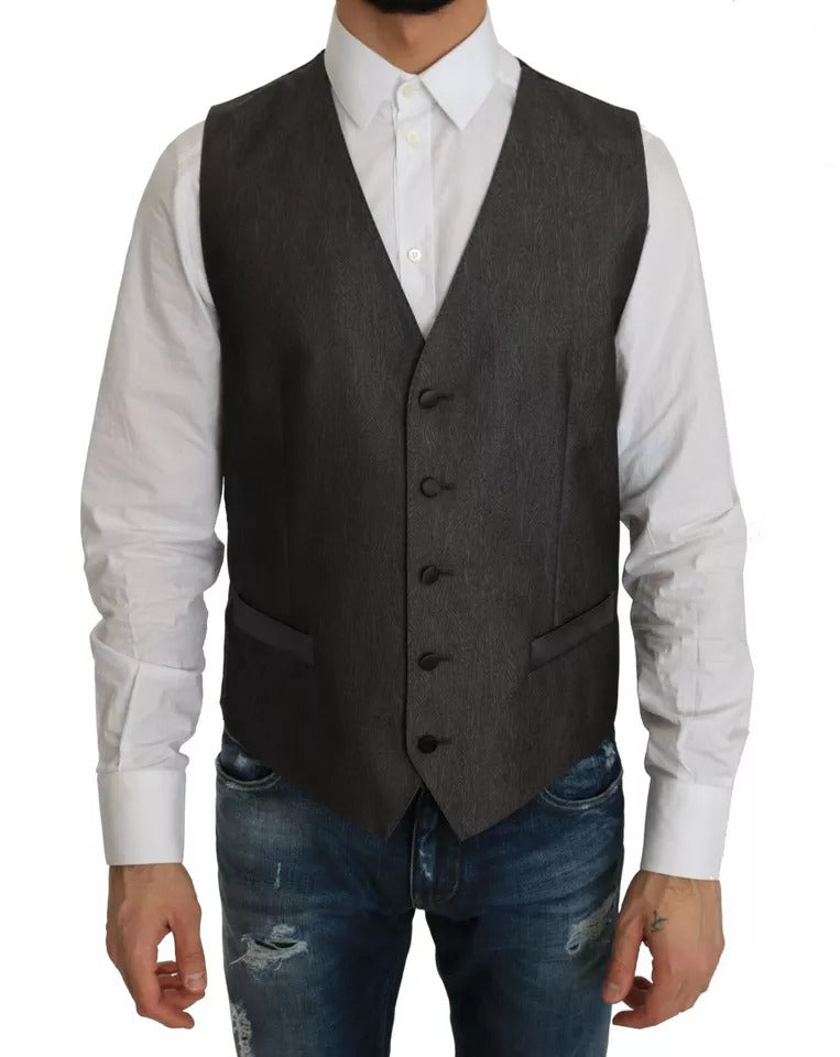 Gray MARTINI 2 Piece Vest Coat Blazer