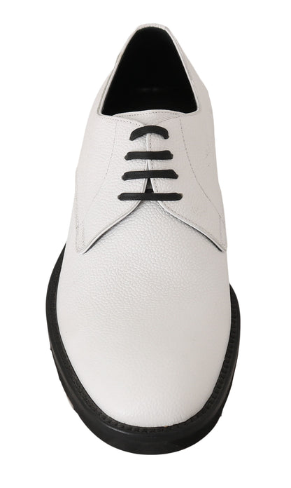 Elegante witte formele leren schoenen