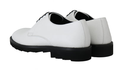 Elegante witte formele leren schoenen