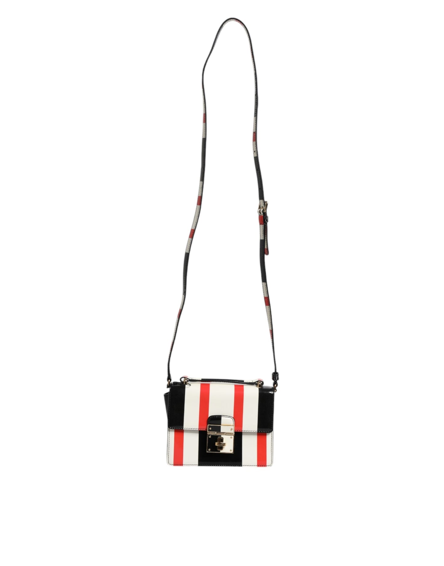 Multicolor Stripes Leather Crossbody Bag