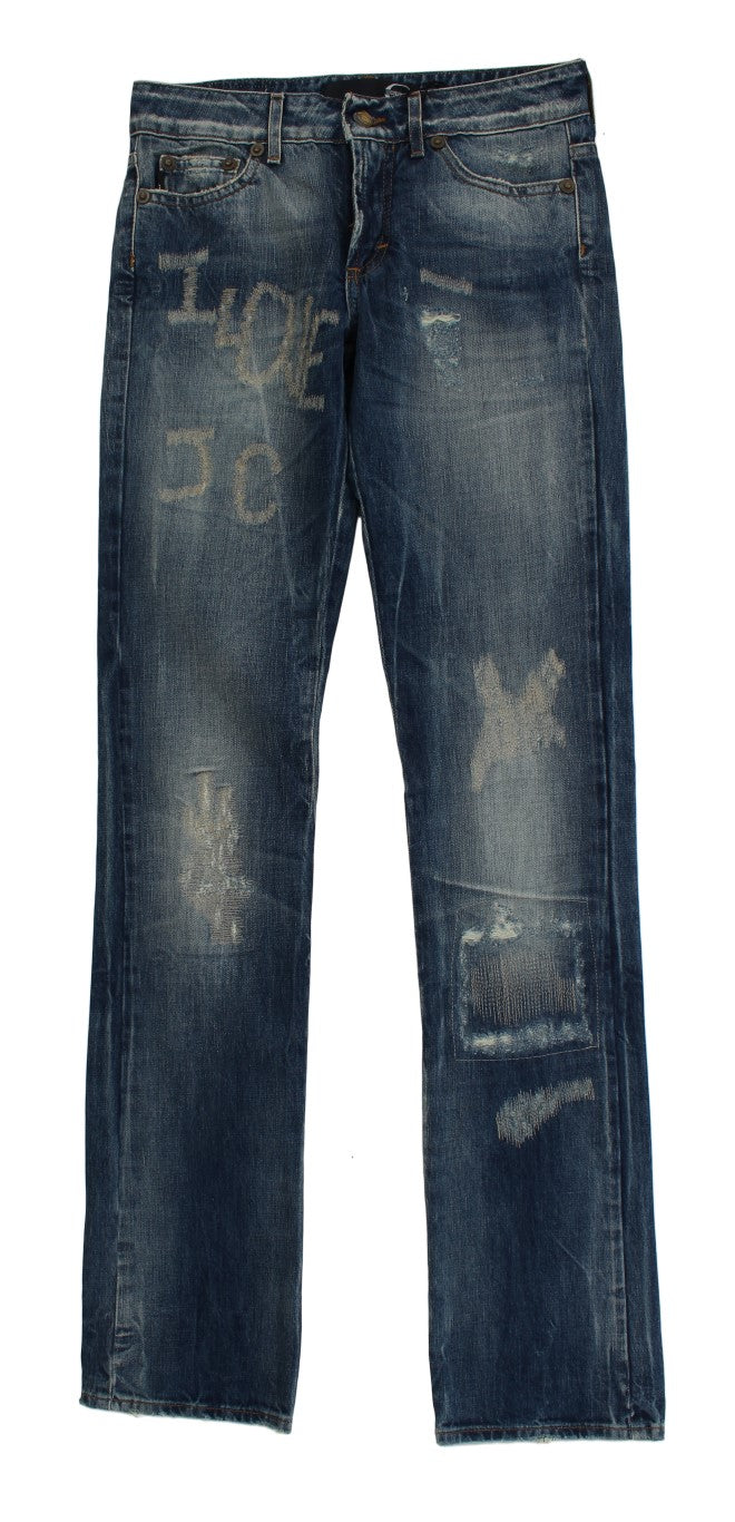 Elegante flared blauwe denim jeans