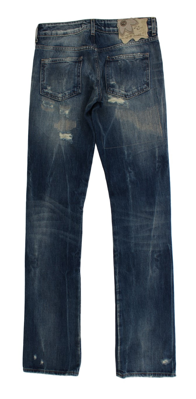 Elegante flared blauwe denim jeans