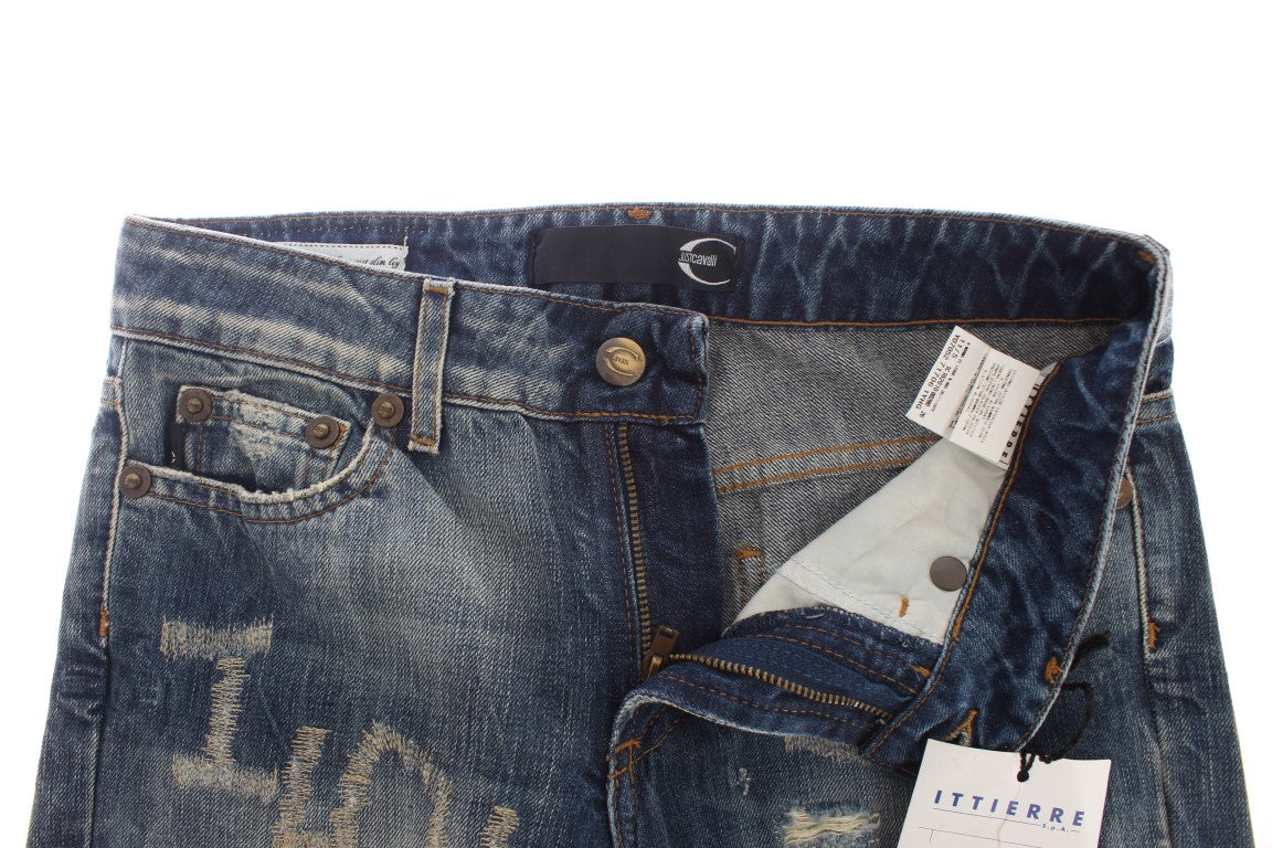 Elegante flared blauwe denim jeans