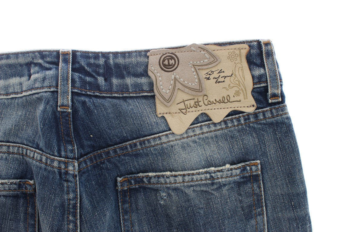 Elegante flared blauwe denim jeans