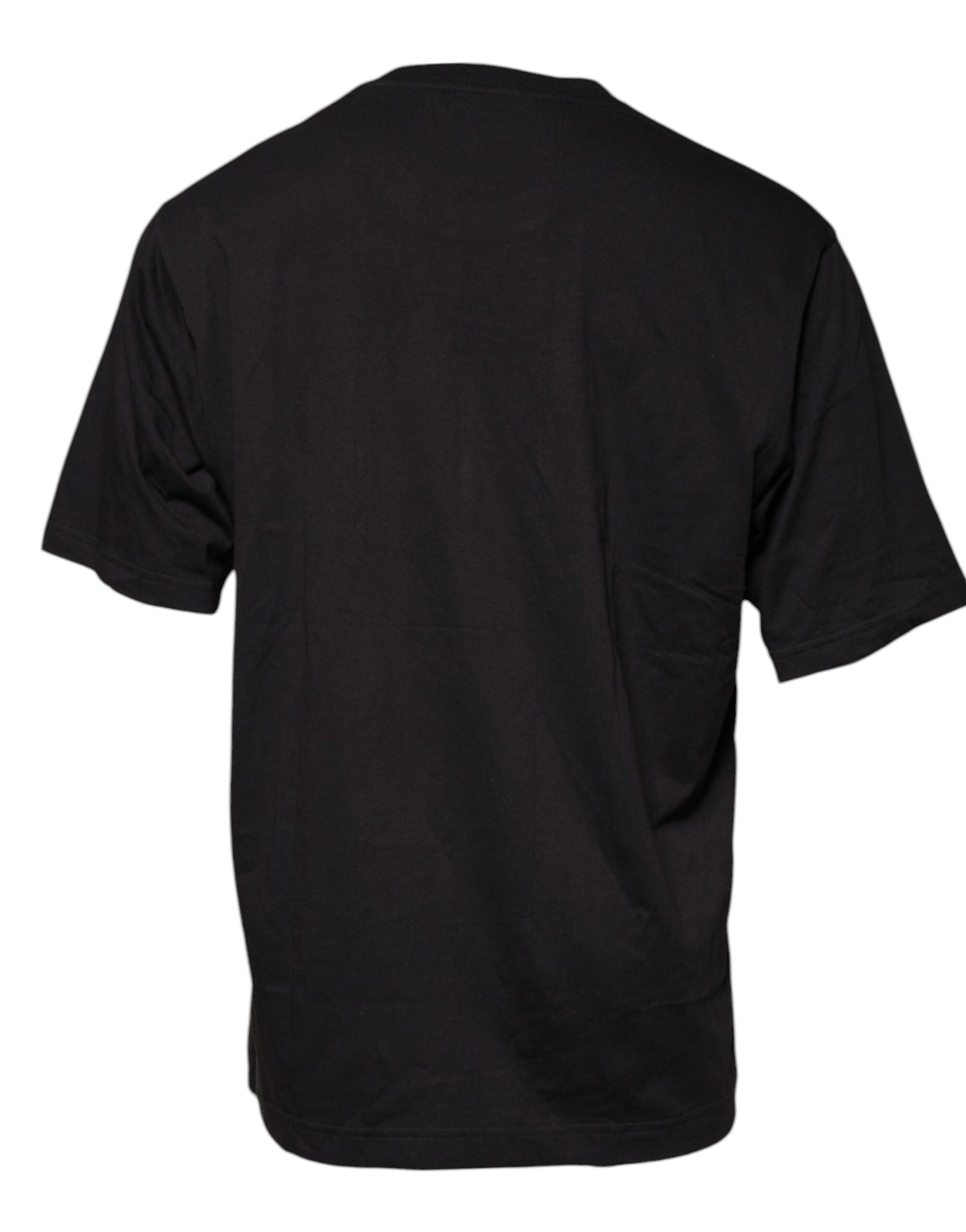 Black Logo Print Cotton Crew Neck T-shirt