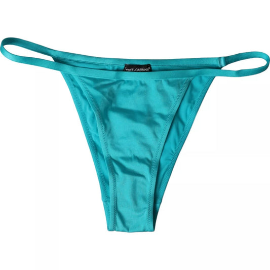 Blauwgroene nylon strandkleding badmode onderkant bikini