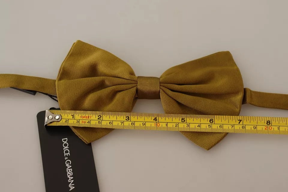 Yellow Mustard Silk Butterfly Bow Tie Men