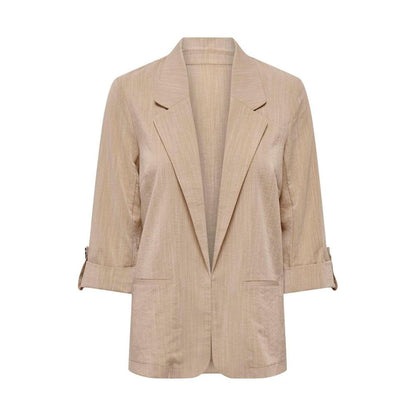 Beige Viscose Suits & Blazer