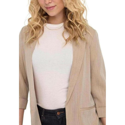 Beige Viscose Suits & Blazer