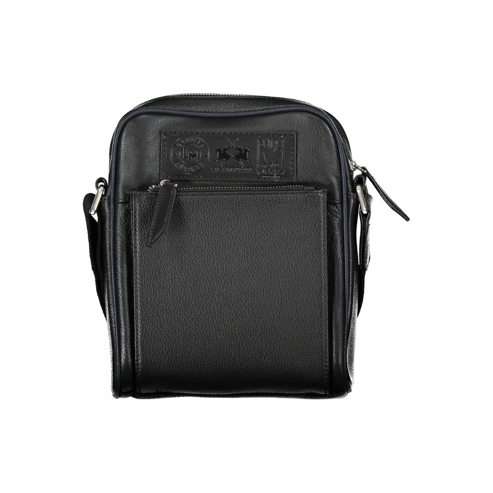 Black Leather Men Shoulder Bag