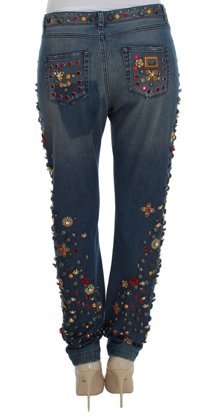 Enchanted Sicily versierde boyfriend jeans