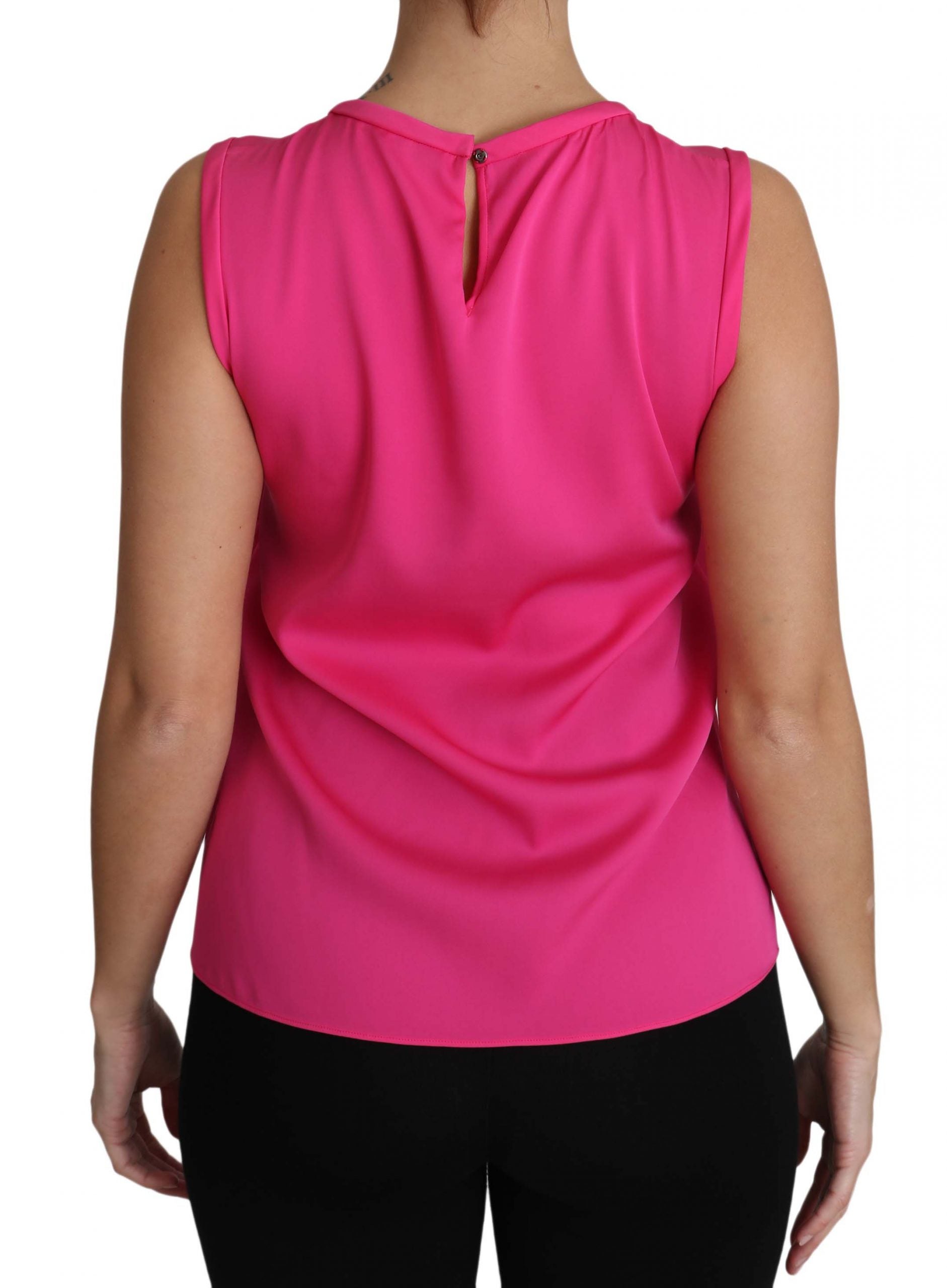 Elegante roze zijden familie tanktop