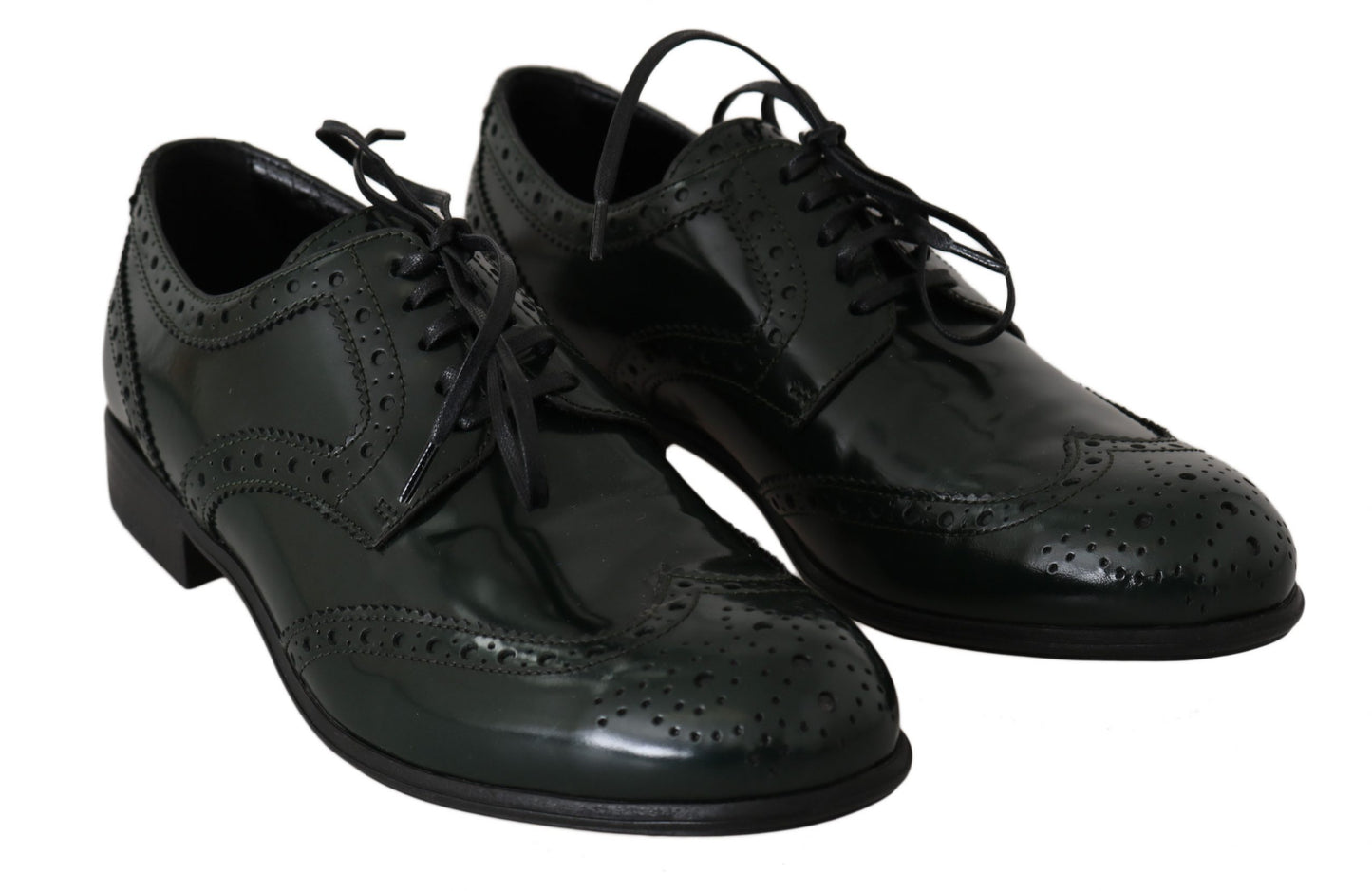 Elegante groene brogues Oxford Wingtip Flats