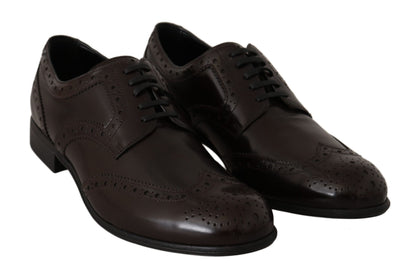 Elegante bruine leren Oxford-flats