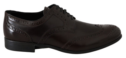 Elegante bruine leren Oxford-flats