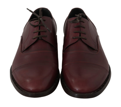 Elegant Bordeaux Leather Dress Shoes