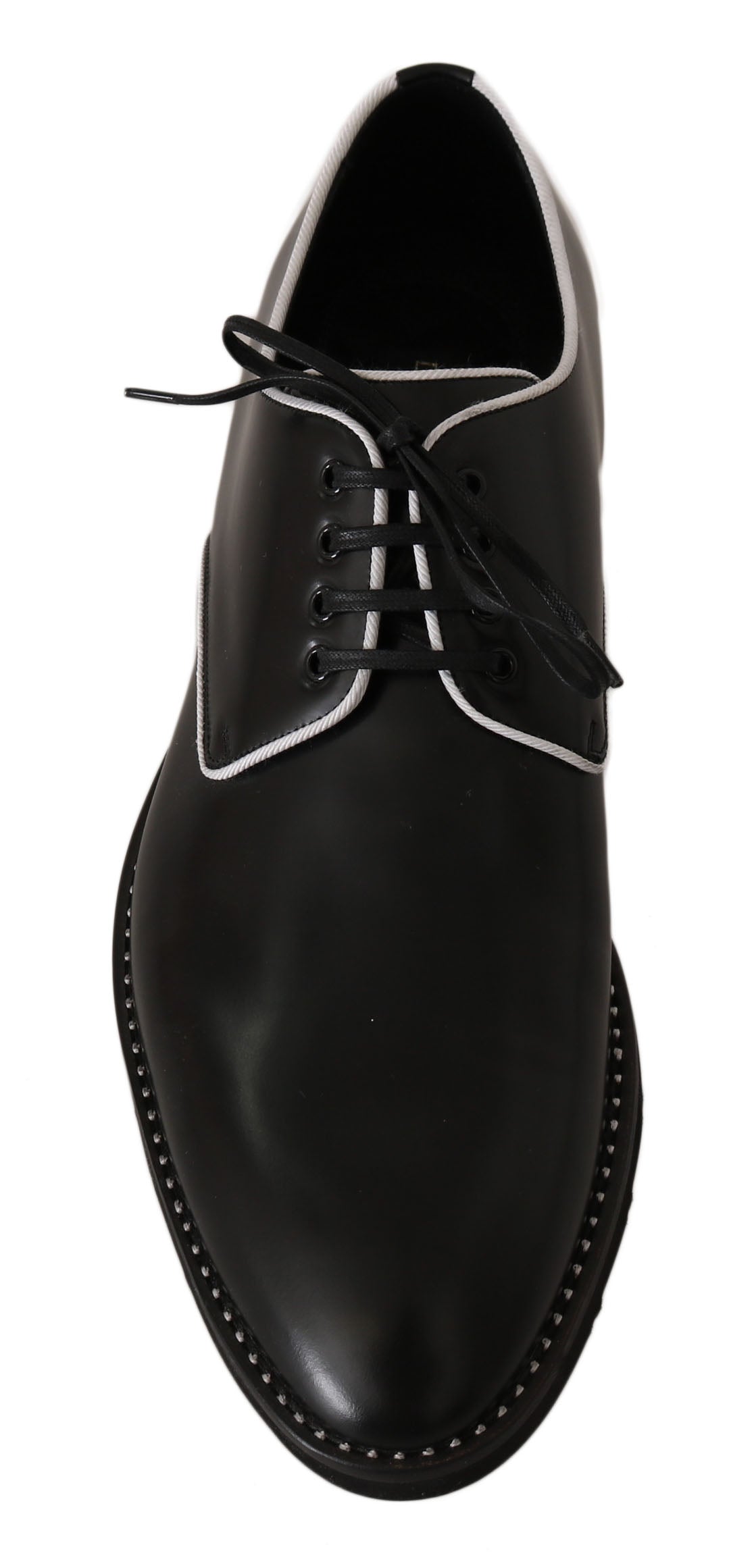 Elegante zwarte leren derby-schoenen