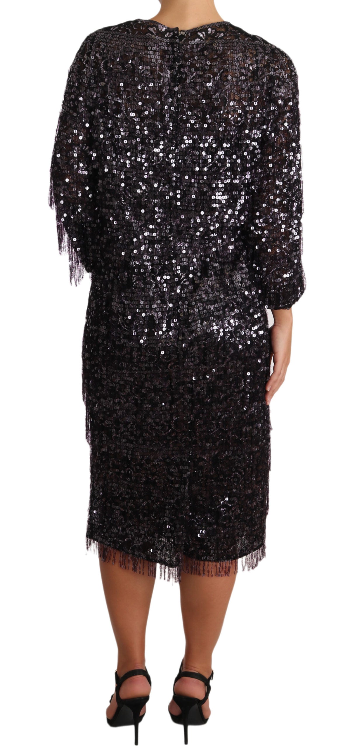 Sequin Shift Midi-jurk – Tijdloze elegantie