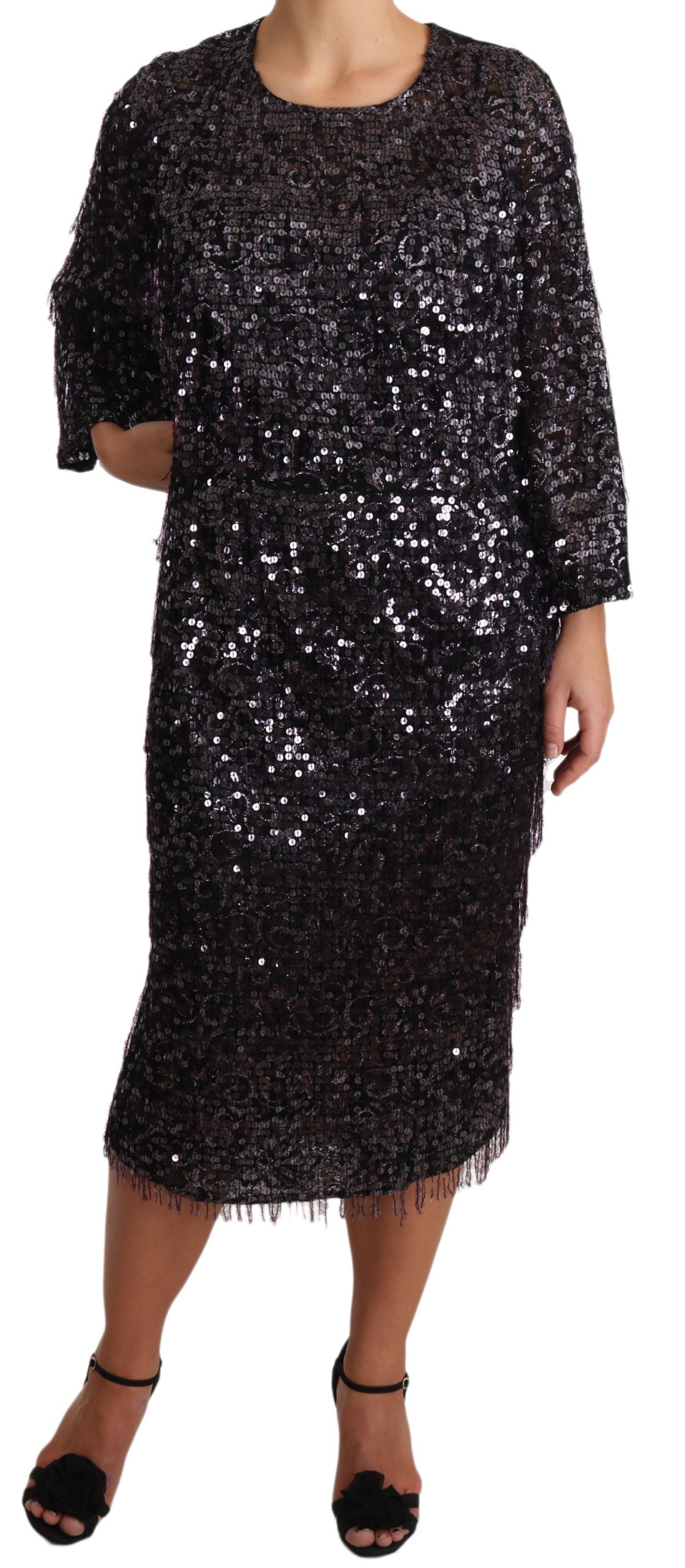 Sequin Shift Midi-jurk – Tijdloze elegantie