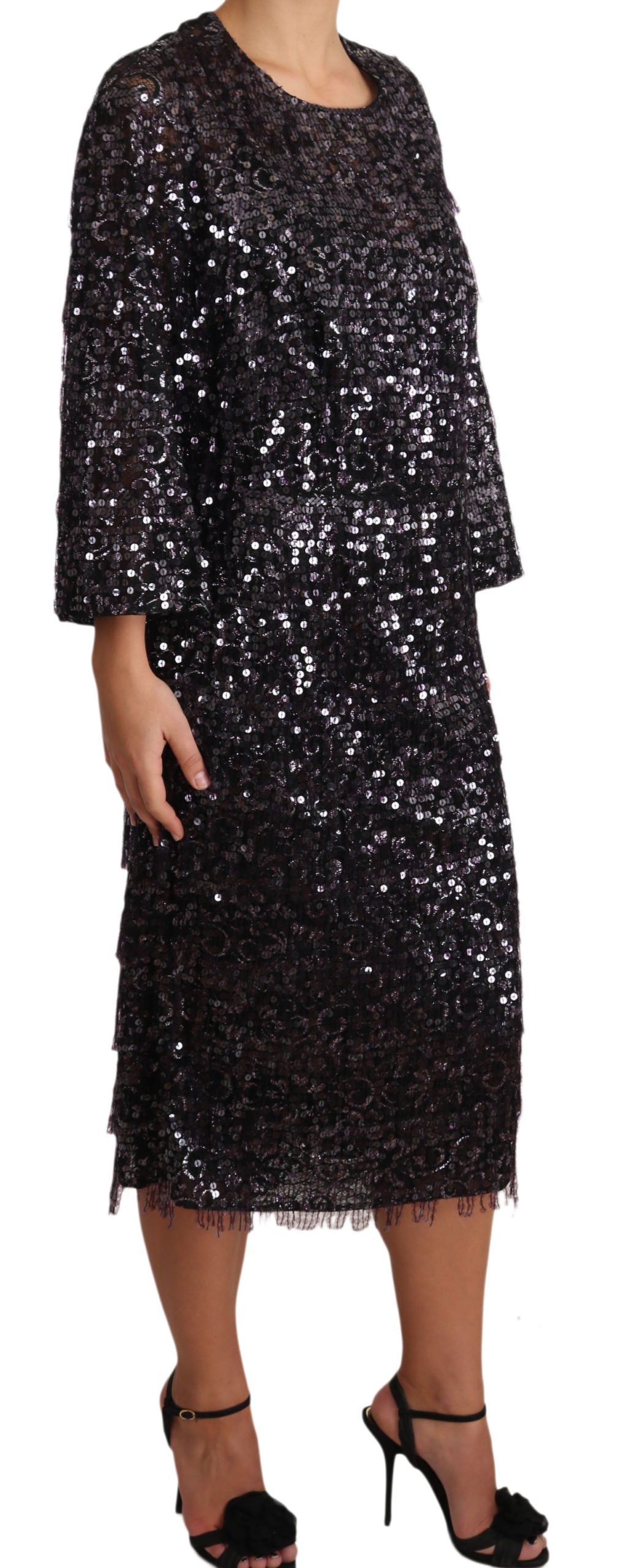 Sequin Shift Midi-jurk – Tijdloze elegantie