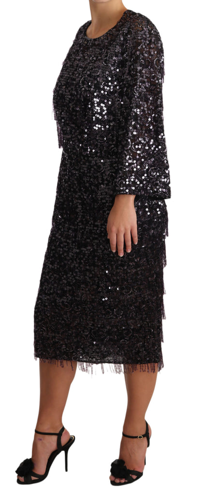 Sequin Shift Midi-jurk – Tijdloze elegantie