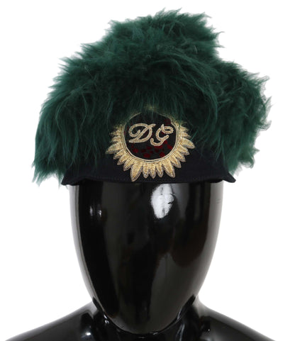 Elegante smaragdgroene kasjmier cloche-pet